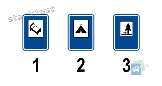 Které z uvedených značek se používají k označení kempu?