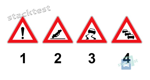 Která z uvedených dopravních značek upozorňuje na přiblížení k úseku (místu) s častými dopravními nehodami?