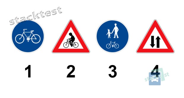 Která z uvedených značek se umisťuje před místem křížení silnice s cyklistickou stezkou mimo křižovatku?