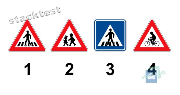 Která z uvedených dopravních značek upozorňuje na přiblížení k neregulovanému přechodu pro chodce?
