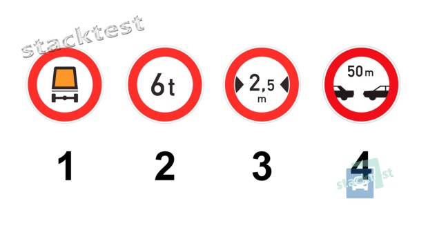 Která z uvedených dopravních značek zakazuje jízdu vozidel, jejichž hmotnost přesahuje 6 t?