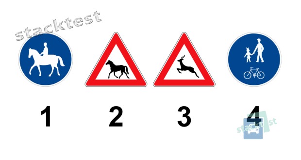 Kterou z uvedených značek se označuje stezka pro jezdce?