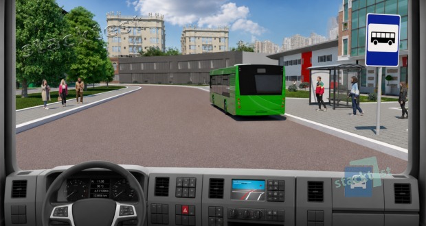 Jedete za autobusem v zastávce. Jak se zachováte?