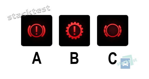 Který z uvedených sdělovačů informuje řidiče motorového vozidla o závadě brzdového systému? 