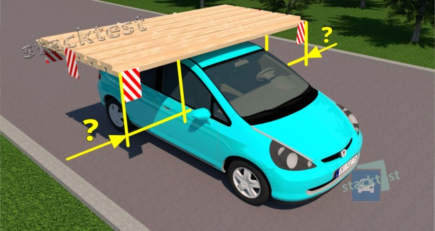 Zvláštním způsobem musí být označen náklad, který z boku u motorového vozidla nebo jízdní soupravy přečnívá: