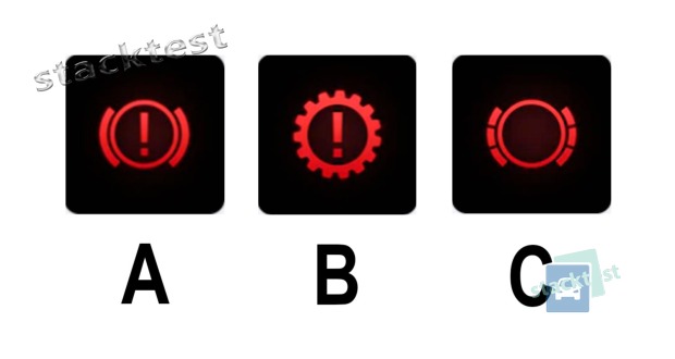 Který z uvedených sdělovačů informuje řidiče motorového vozidla o závadě brzdového systému?
