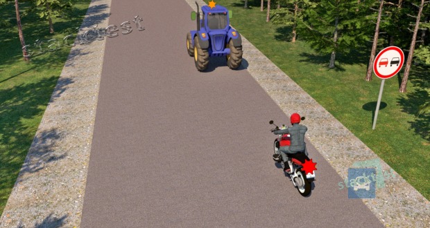 Pokud není motocykl vybaven směrovými světly, dává znamení o změně směru jízdy řidič: