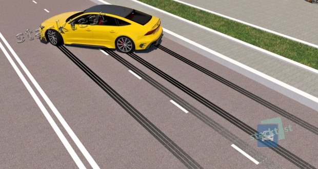 Při rychlosti 100 km/h je délka brzdné dráhy oproti brzdné dráze při rychlosti 50 km/h: