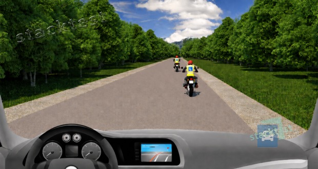 Jedete za dvěma motocykly autoškoly označenými L. Je vhodné se při předjíždění zařazovat mezi tato vozidla?