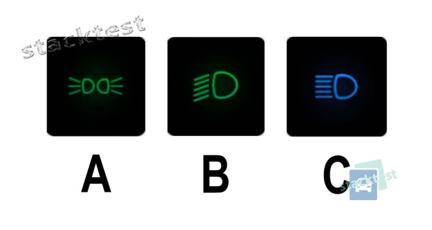 Který z uvedených sdělovačů informuje řidiče motorového vozidla o rozsvícených obrysových světlech?