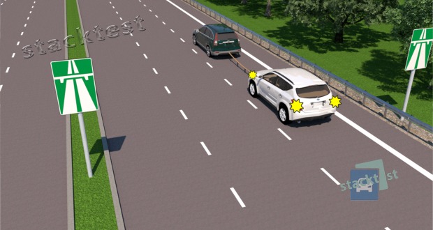 Na dálnici a na silnici pro motorová vozidla je vlečení motorového vozidla dovoleno jen tehdy: