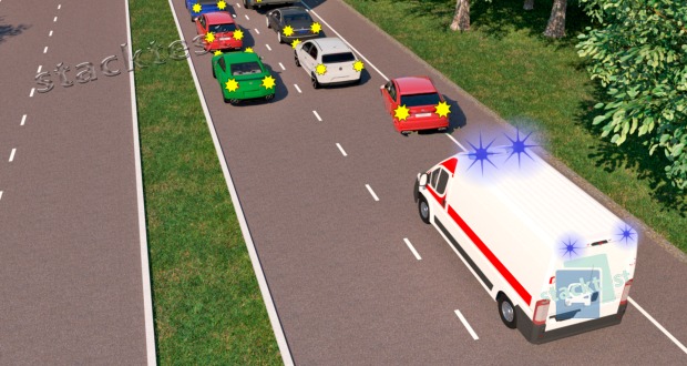Ve vyobrazené dopravní situaci na silnici pro motorová vozidla: