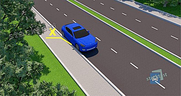 Millisele maksimaalsele kaugusele sõidutee servast tohib asula piires autot parkida?