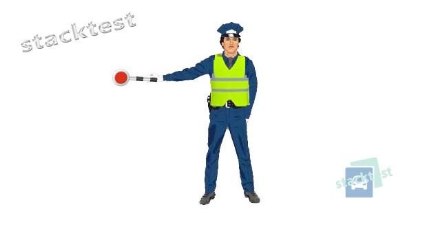 Liiklusregulaatori käsi, horisontaalselt küljele sirutatud, vastab ...