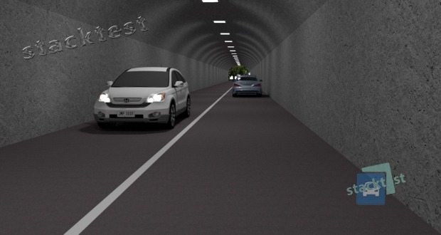 Ar šios transporto priemonės vairuotojas privalo tunelyje važiuoti su įjungtais ruko žibintais?