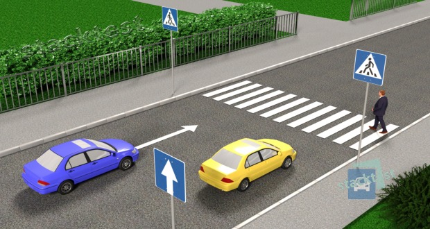 Ar privalo sustoti balto automobilio vairuotojas, jei juodas automobilis sustojo preš pėsčiųjų perėją?