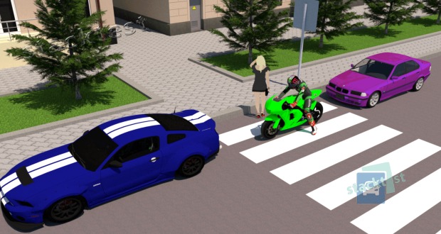 Kada galite sustabdyti Jūsų automobilį pėsčiųjų perėjoje?