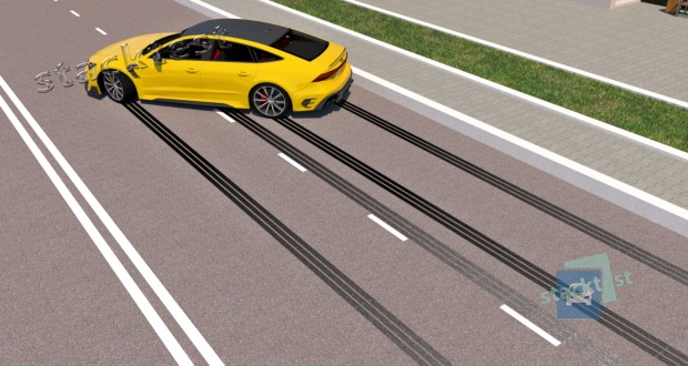 Kokiu automobiliu važiuojant padidinus greitį jis nustoja slysti į šoną?