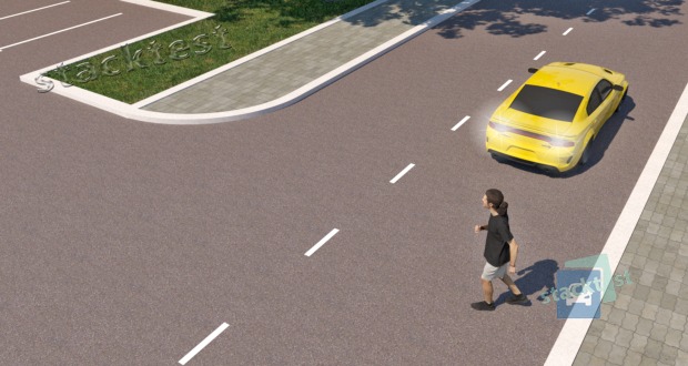 Kas turi pirmenybę šioje situacijoje? (Lengvasis automobilis važiuoja atbulomis)