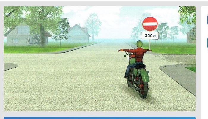 Vai attēlotajā situācijā atļauts braukt taisni?
