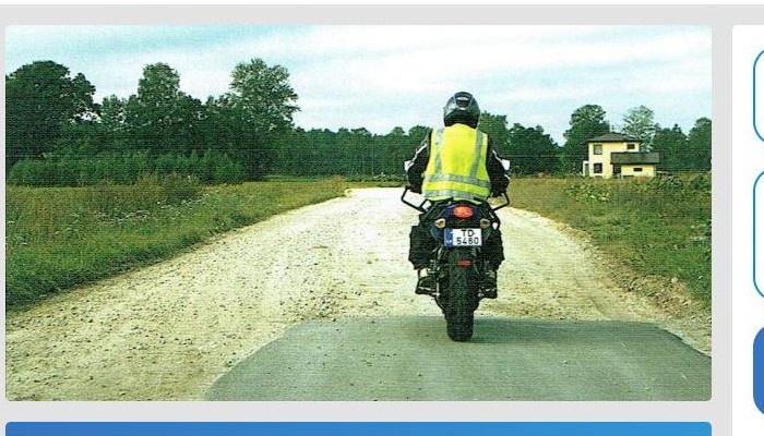 Kā jārīkojas motocikla vadītājam attēlotajā situācijā?