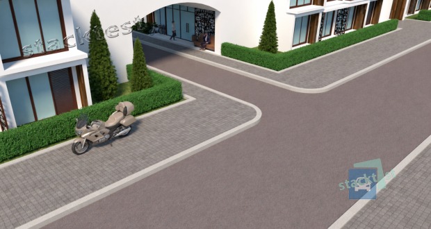 Vai attēlā redzamais motocikls pareizi novietots stāvēšanai attēlotajā situācijā?