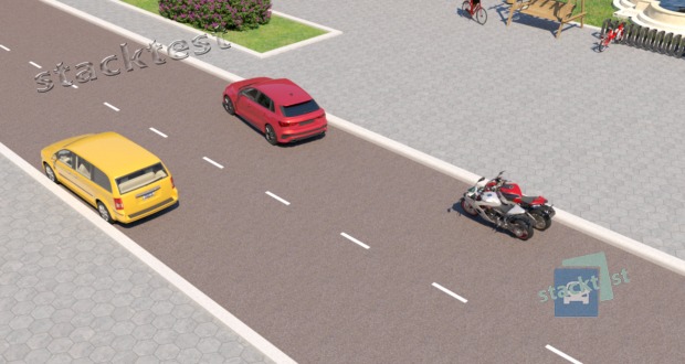 Kurš no vadītajiem pareizi novietojis transportlīdzekli stāvēšanai apdzīvotā vietā attēlotajā situācijā?