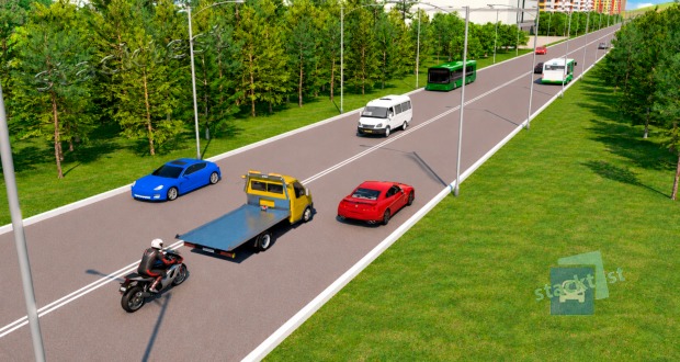 Vai motocikla vadītājs ievēro ceļu satiksmes drošības prasības, ja transportlīdzekļu kustības ātrums ir 50 km/h?