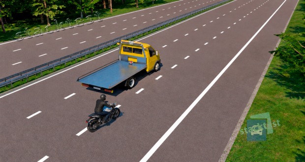 Vai ārpus apdzīvotas vietas atļauts apsteigt priekšā braucošo transportlīdzekli pa labo pusi?