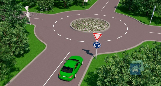 Ceļu satiksmes noteikumu izpratne automobilis tuvojas: