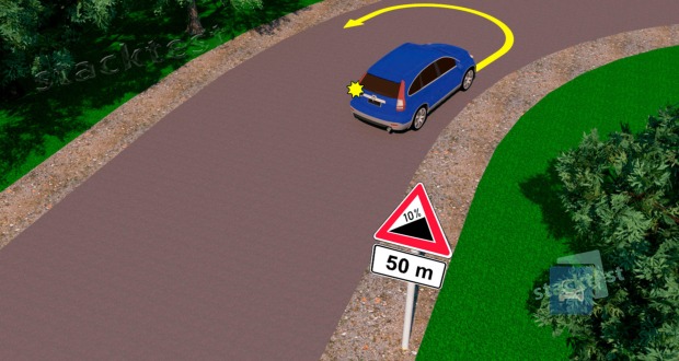 Vai attelotaja situācijā viegla automobiļa vadītajam atļauts apgriezties braukšanai pretējā virzienā?
