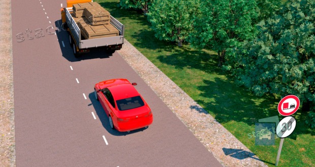 Vai attelotaja situācijā viegla automobiļa vadītajam atļauts apdzīt kravas automobili?