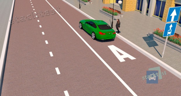 Vai automobiļa vadītajam atļauts apstāsies attelotaja situācijā?