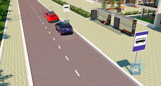 Vai sarkana automobiļa vaditajs ir pareizi novietojis transportlīdzeklī stāvēšanai?