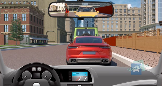 Vai attēlota situācijā vadītājs drīkst atvērt automobiļa durvis?