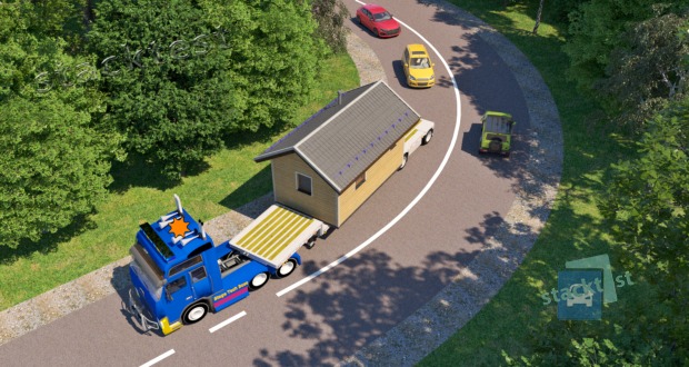 Kā jārīkojas automobiļa ar lielgabarīta kravu vadītājam attēlotajā situācijā?