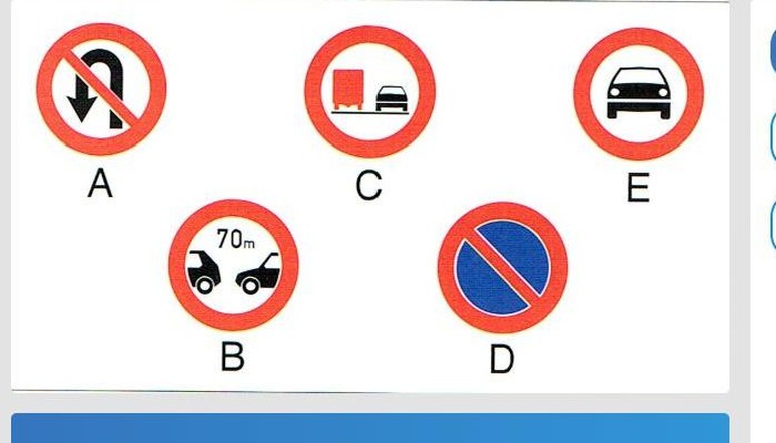 Kuru attēlā redzamo ceļa zīmju darbība neattiecas uz pasažieru sabiedriskajiem transportlīdzekļiem?