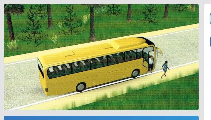 Разрешается ли водителю автобуса становиться для высадки пассажиров в изображенной на рисунке ситуации?