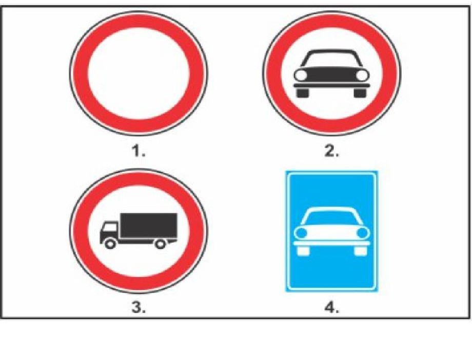 Care din indicatoarele rutiere permite fără restricţii circulaţia autocamioanelor a căror masă maximă autorizată depăşeşte 3500 kg?