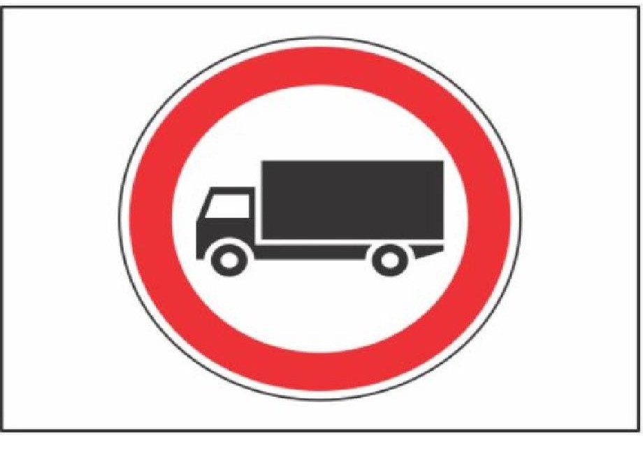 Căror autocamioane li se permite deplasarea în zona de acţiune a indicatorului din imagine?