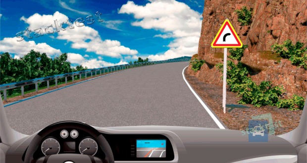 Apropiindu-vă de o curbă periculoasă la dreapta, sunteţi obligat să conectați semnalizatorul de direcţie dreapta?