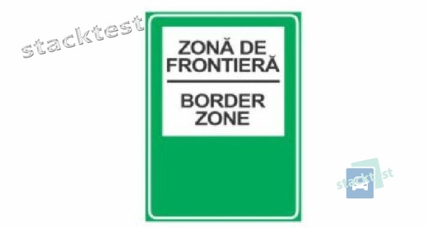 Indicatorul «Zonă de frontieră» indică începutul zonei de la frontiera de stat către interior: