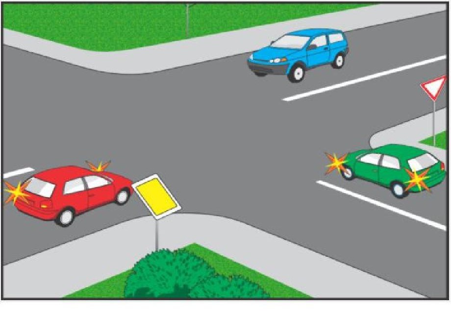 Ultimul va traversa intersecţia autoturismul: