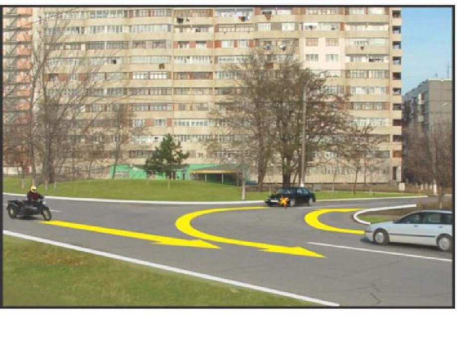 Vehiculele vor traversa intersecţia în ordinea următoare: