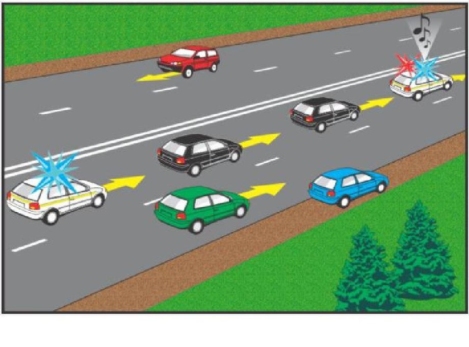 Care din conducători nu încalcă Regulamentul, în situaţia din imagine?