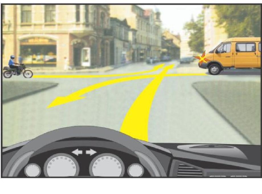 Aflându-vă la volanul automobilului şi având intenţia să continuaţi deplasarea înainte veţi: