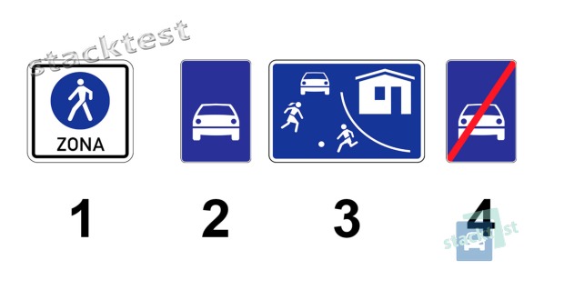 Kura no šīm ceļa zīmēm norāda uz dzīvojamā zona sākumu?